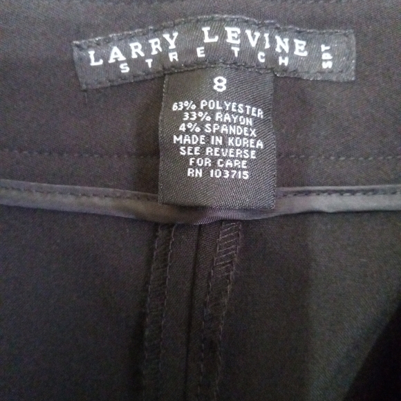 Larry Levine cropped black pants women size 8 - Picture 6 of 8
